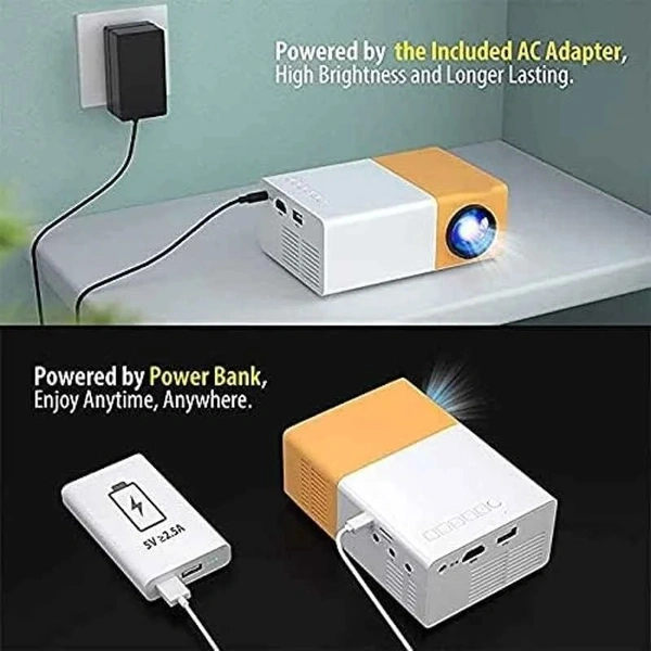 UNBRANDED Portable Mini Home Theater LED Projector  CLARITY UP TO 32 INCH SIZE - Web Orange, NO WARANTY, 9629276744