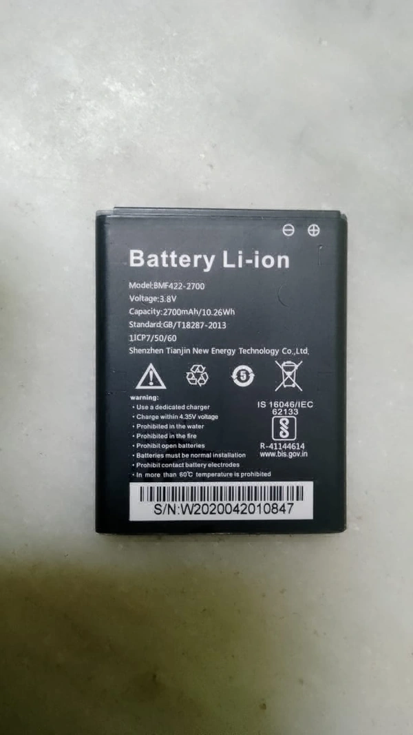 Tos Airtel Bmf422 Battery Original 2700 Mah Only Battery  - Black, 7 Days