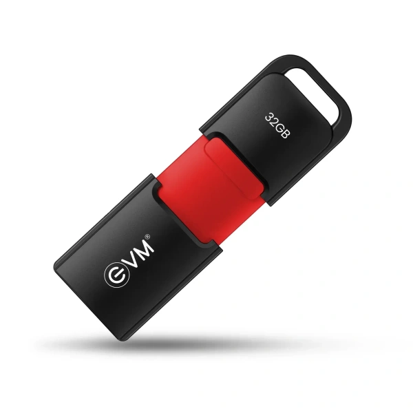 EVM EnX Drive 32GB USB 3.2 Gen 1 Flash Drive - Red, 10 Years, Contact Customer Care Service