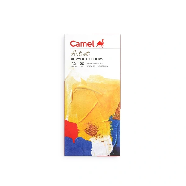 Camel Acrylic Color Box-20Ml Tubes,12 Shades,