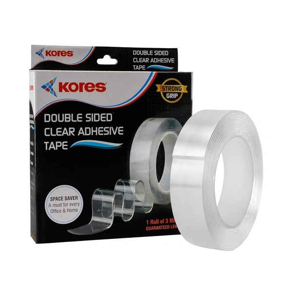 Kores Double Sided Clear Adhesive Tape