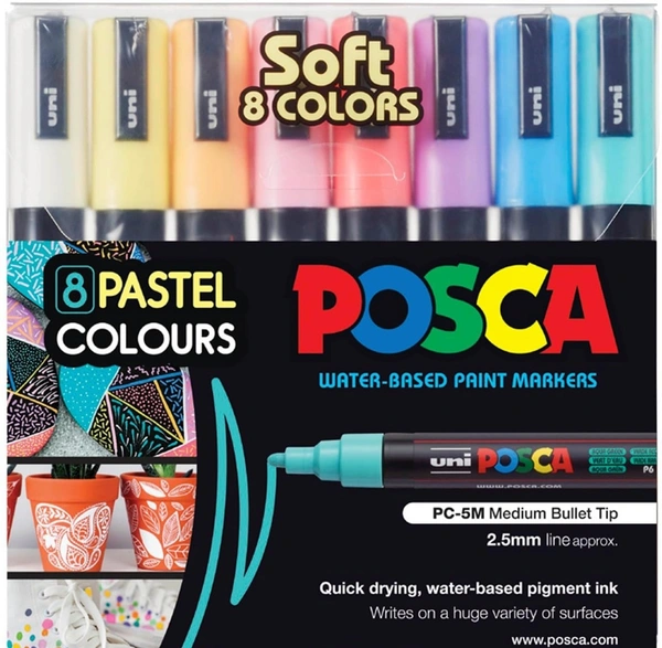 Uni POSCA 8 Colors shades