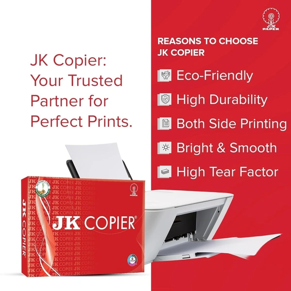 JK Copier Paper 75GSM A4 (500 sheets) - A4, White