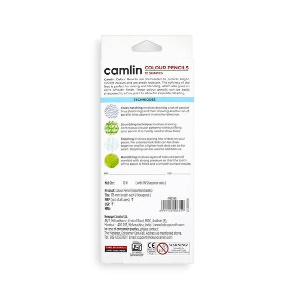  Camlin  Color Pencils 12 shades