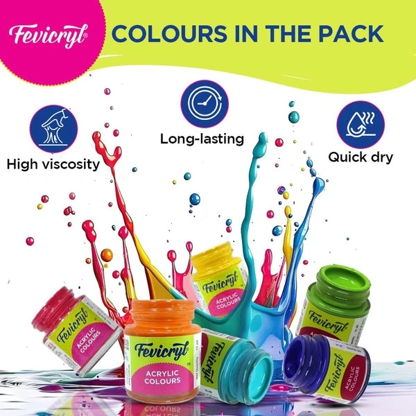 Fevicry Acrylic Colours 10 Shades