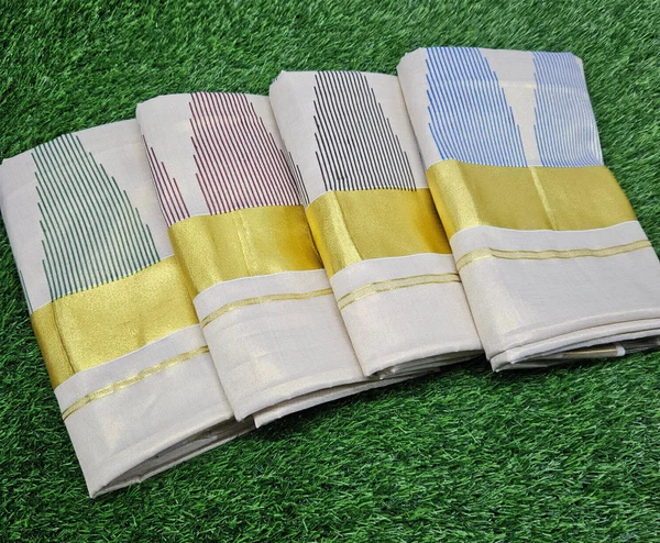 Golden Tissue Saree 6.25 mtr from Kuttampalli - Green