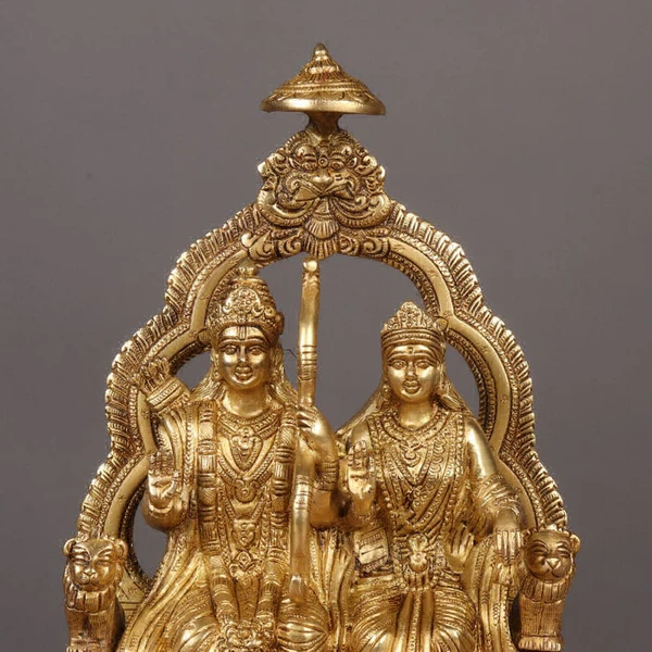 Lord Rama with Goddess Sita and Hanumaji ( Brass)