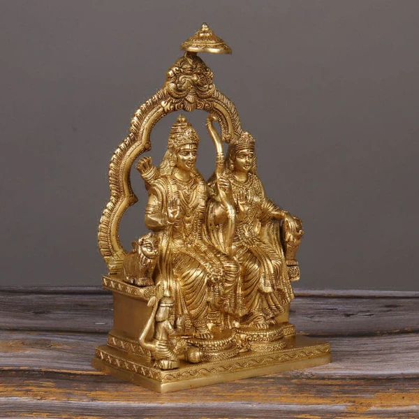 Lord Rama with Goddess Sita and Hanumaji ( Brass)