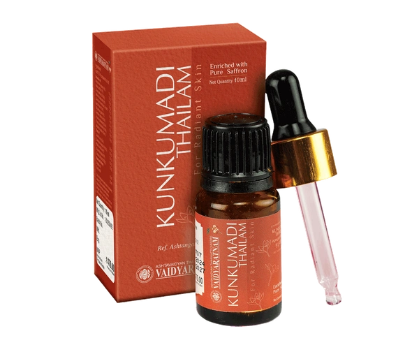 Kunkumadi Thailam – Ayurvedic Facial Glow Oil for Radiance & Skin Repair -10 ML