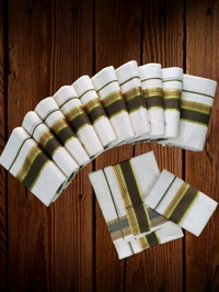 2*3 Light Fancy Silver Lines Set Mundu - Everglade