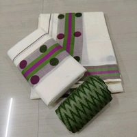 Kerala COTTON SETMUNDU,  Polka Dot print