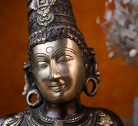 Brass Goddess Parvati / Uma Head 