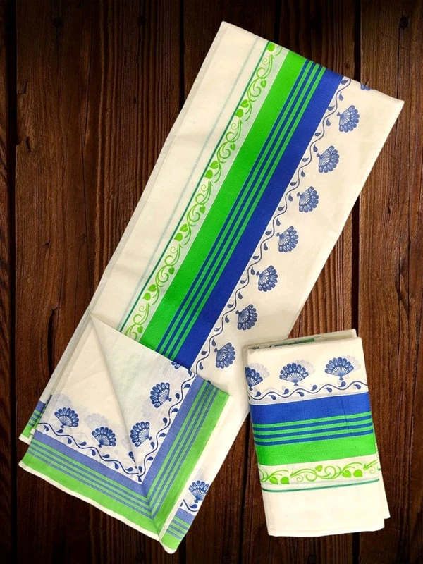 Katikara Fancy Print Set Mundu