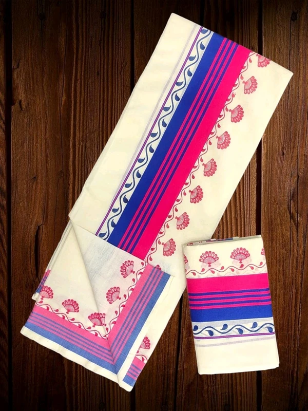 Katikara Fancy Print Set Mundu