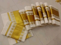 Traditional Cotton Set Mundu – 2.80 Mtr