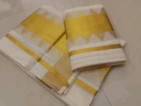Traditional Cotton Set Mundu – 2.80 Mtr