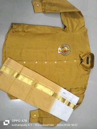 Tie & Dye Dhoti with Silk Shirt Combo