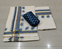 Kerala Soft Cotton Printed Set Mundu – 2.50 Mtr