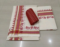 Kerala Soft Cotton Printed Set Mundu – 2.50 Mtr