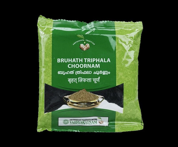 Bruhath Triphala Choornam 100 GM – Ayurvedic Herbal Laxative from Vaidyaratnam Oushadhasala