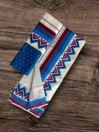 2×3 Kattikara Fancy Temple Print Setmundu