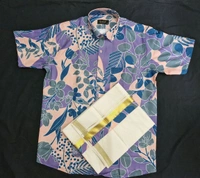 LINEN PRINTED SHIRT & DHOTI COMBO – MODEL 