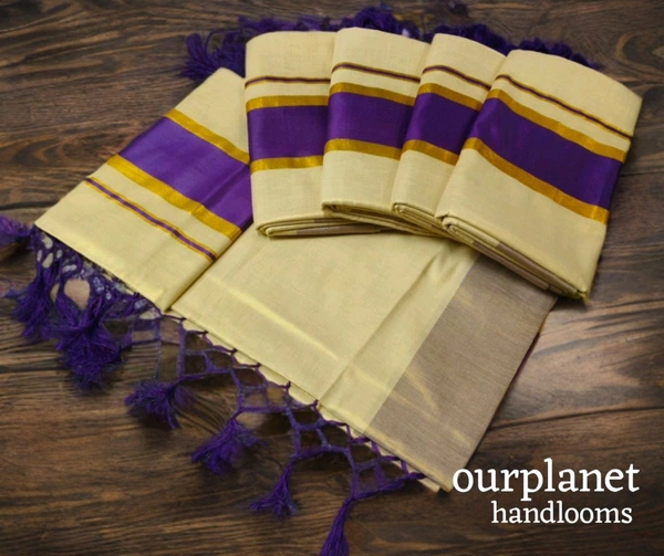 Tissue Set Saree – Simple & Elegant