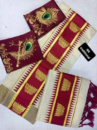 

Tissue colour lotus printed setmunde