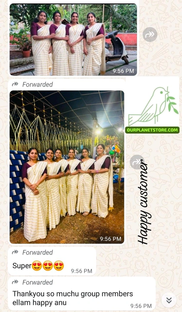Nimisha sajayan inspired golden Strip  cotton setsaree