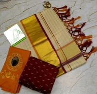_Golden Tissue_Double Coloured Full Gold Stripes Saree
