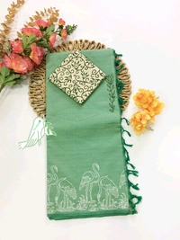 Quality Mix Cotton Saree With Separate Blouse 