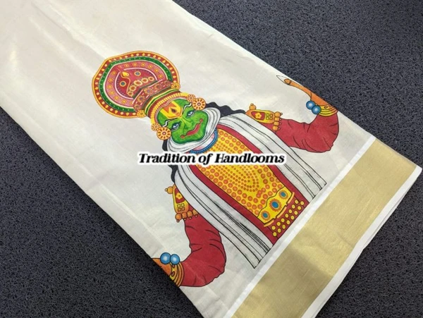 Kathakali Skirt And Top Material/Pattupavada