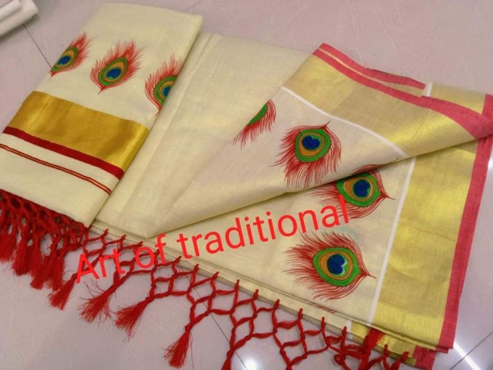 Kerala Golden Bridal Tissue Ready to Wear Saree 6.25 Mtr, Kerala Saree, Vishu  Saree ,onam Saree / Handmade Designs, Kerala - Etsy Norway