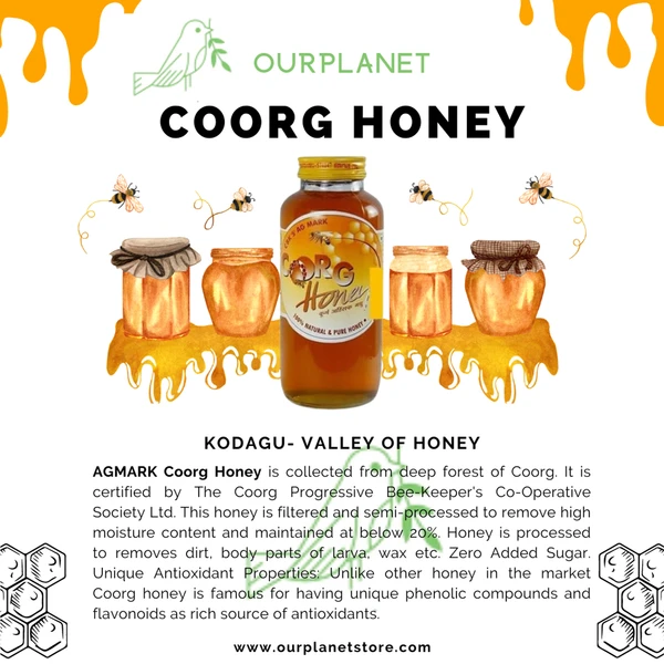 Pure Bee Honey (100gm ) Procured from Coorg Co-Operative Society Farm.