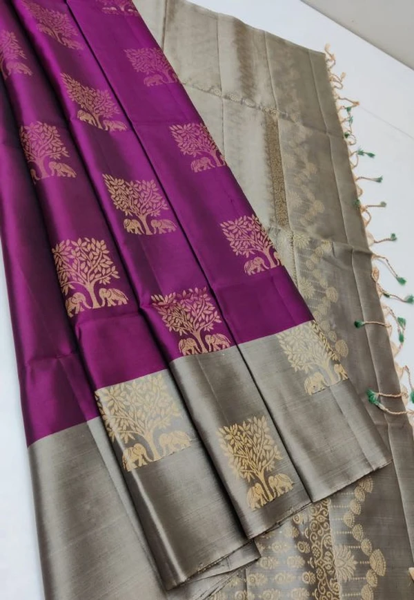 Pure Handloom Double wrap Soft Silk Saree