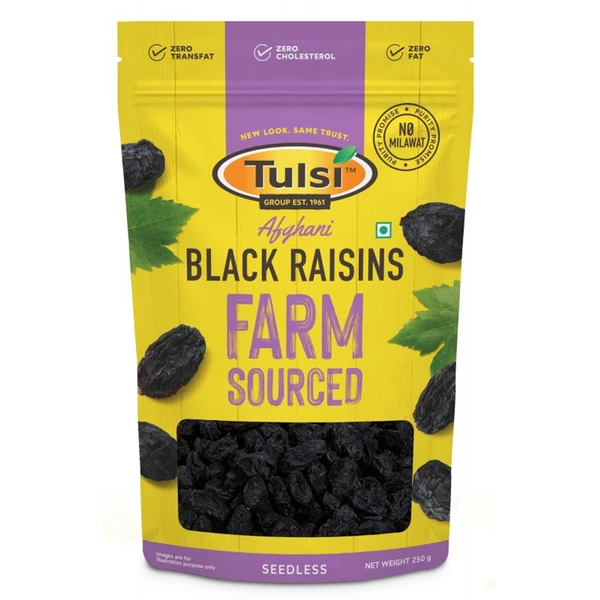 Tulsi Black Raisins Seedless, 250g