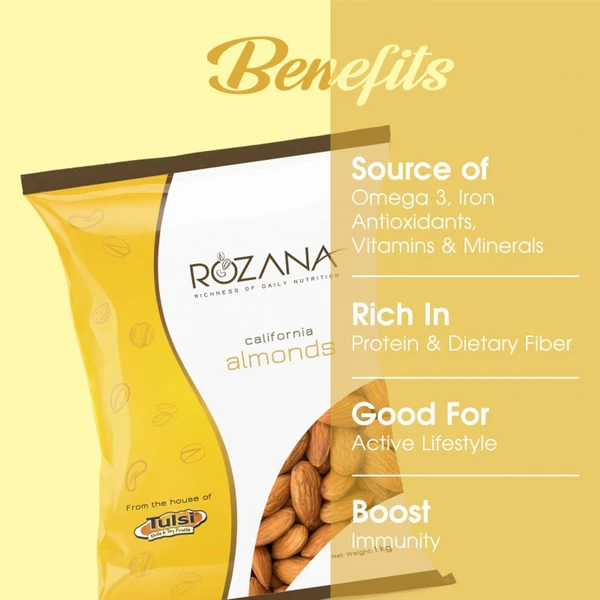 Tulsi California Rozana Almonds 500g