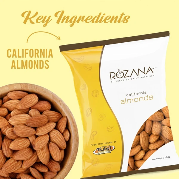 Tulsi California Rozana Almonds 250 G