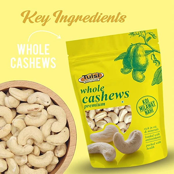 Tulsi Whole Cashew Premium (Vacuum Pack) 500g
