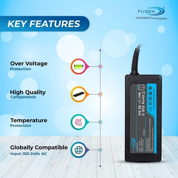FUGEN 45 W LAPTOP ADAPTER - BLACK