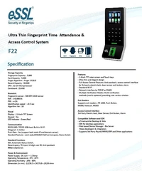 ESSL F22 WIFI FINGERPRINT ATTENDANCE