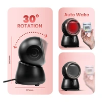 Atpos AT-9400D 2D 1D Desktop Barcode QR Scanner Hands-Free Auto | USB Wired