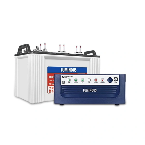 LUMINOUS 1050W + 100AH BATTERY 24M+18M Load 500W