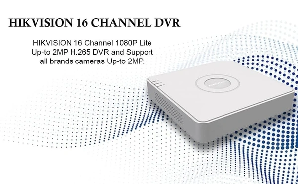 HIKVISION 16CH DVR 2MP PLASTIC