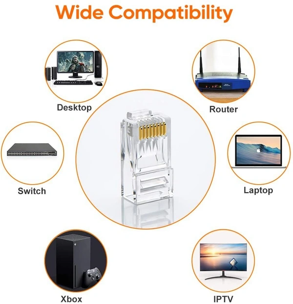 D LINK LAN RJ45 CONNECTOR - 100 PCS