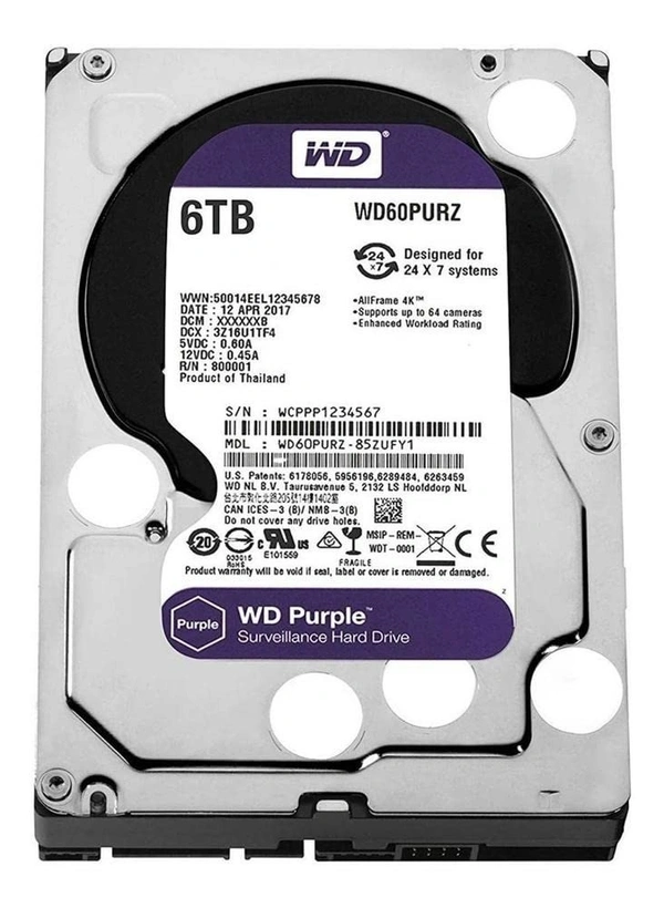 WD PURPLE AV 6TB SURVEILLANCE HARD DISK