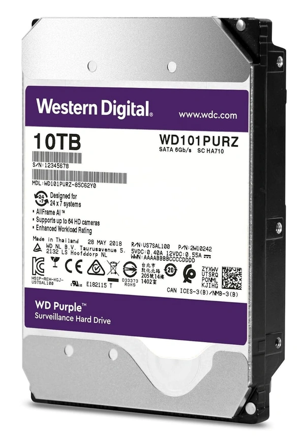 WD PURPLE AV 10 TB SURVEILLANCE HARD DISK