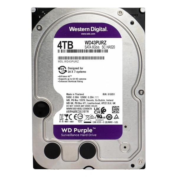 WD purple av 4 tb surveillance hard disk