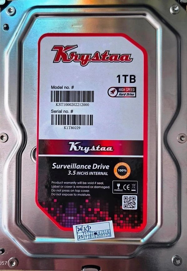 KRYSTAA 1 TB SURVEILLANCE HARD DISK