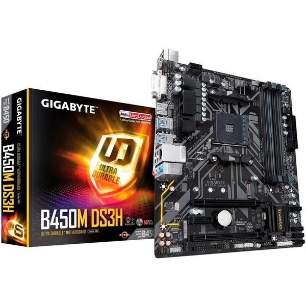 GIGABYTE B450M DS3H (AMD RYZEN AM4/M.2/HMDI/DVI/USB 3.1/DDR4/Micro ATX/MOTHERBOARD)